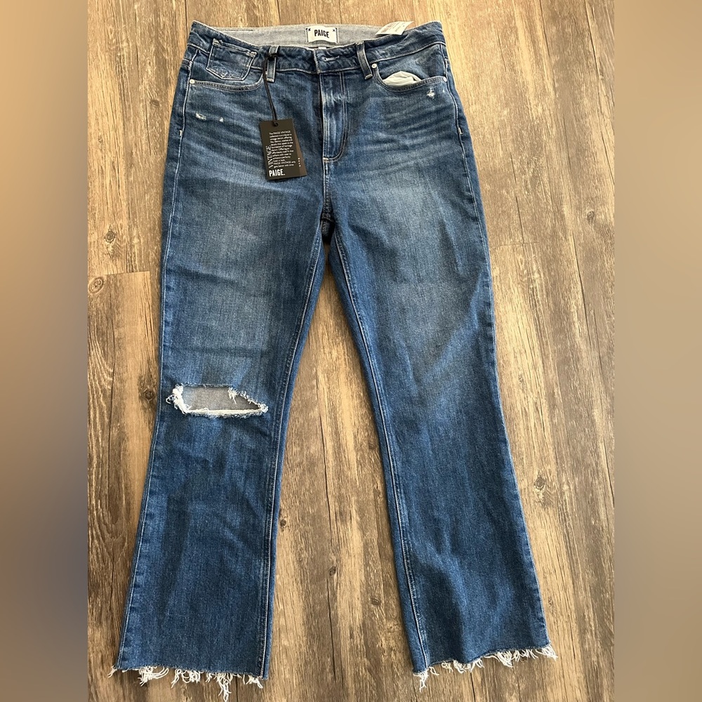 Paige Collette Crop Flare Jeans Size 30